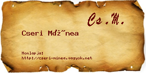 Cseri Mínea névjegykártya